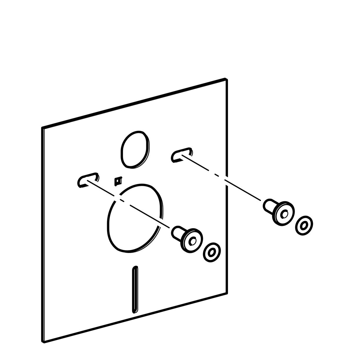 GEBERIT HANGCSILLAPÍTÓ KÉSZLET - FALI WC ÉS BIDET SZÁMÁRA