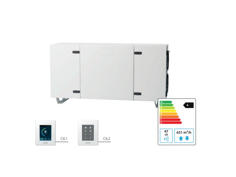 KOMFOVENT DOMEKT LÉGKEZELŐ CF-700-H-R1-F7/M5-C6 KERESZTÁRAMÚ FEKVŐ