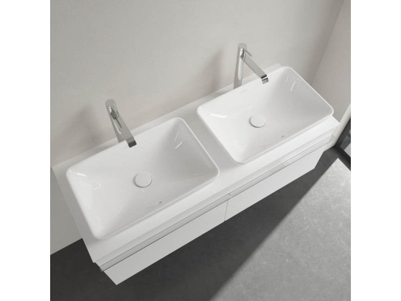 VILLEROY & BOCH VENTICELLO SZÖGLETES MOSDÓ, CSAPLYUKFURAT NÉLKÜL, TÚLFOLYÓVAL, 55X36CM