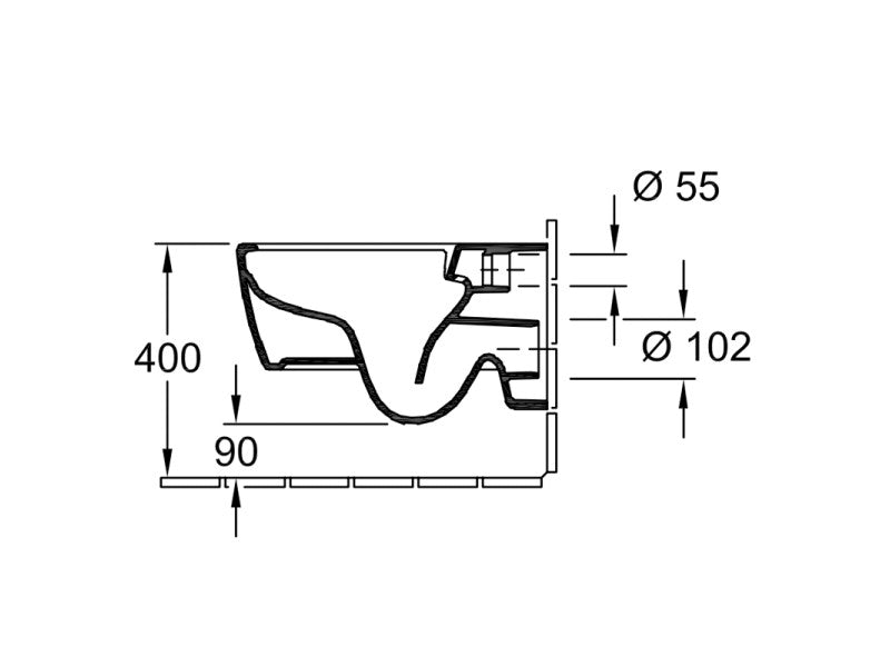 VILLEROY & BOCH AVENTO FALI WC, PEREM NÉLKÜLI, KOMBIPACK, 9M87S101 SLIMSEAT WC-ÜLŐKÉVEL