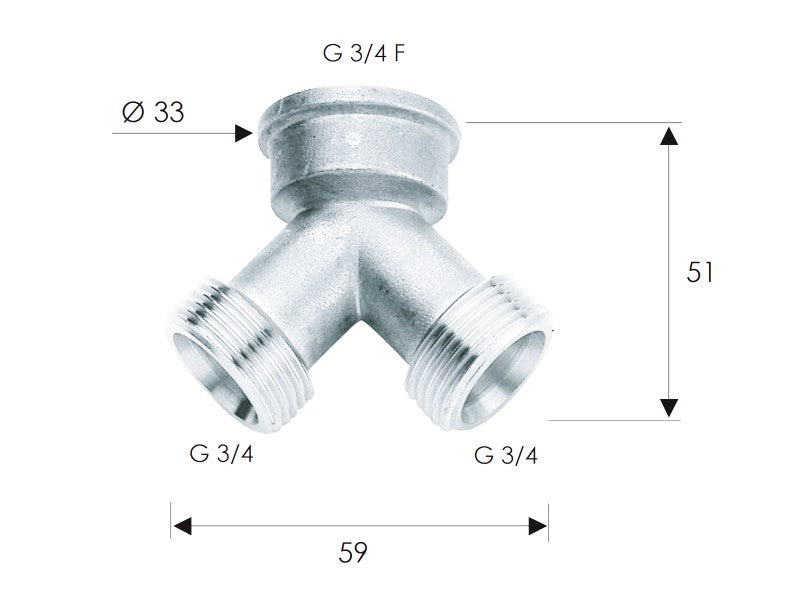 REMER MOSÓGÉP CSATLAKOZÓ 3/4" Y KRÓM