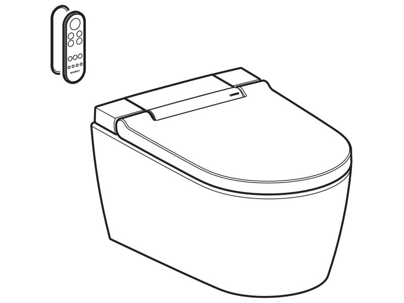 GEBERIT AQUACLEAN SELA KOMPLETT HIGIÉNIAI BERENDEZÉS FALI WC-VEL, ALPIN FEHÉR