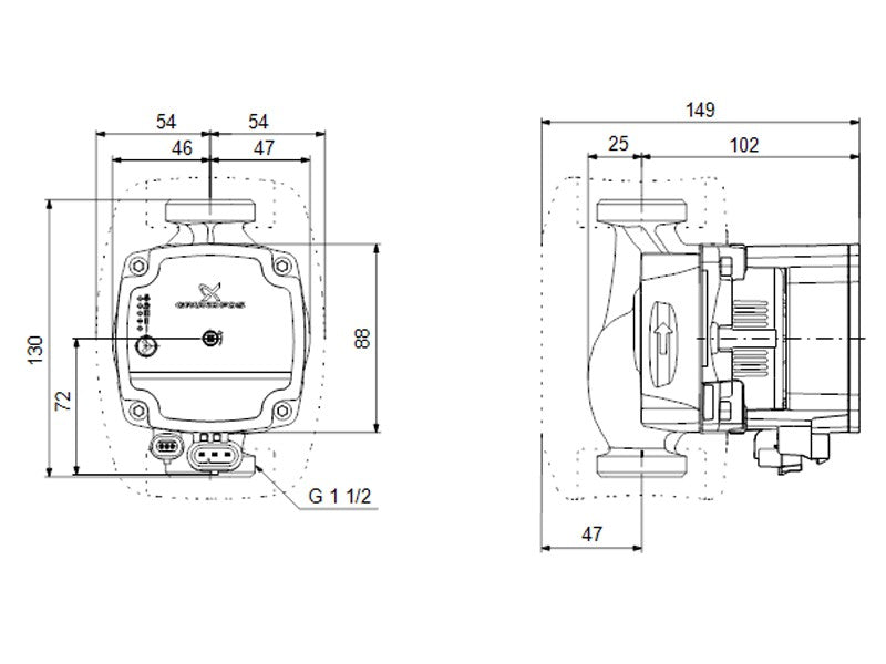 GRUNDFOS ALPHA1 L 25-60 130 1X230V 50HZ