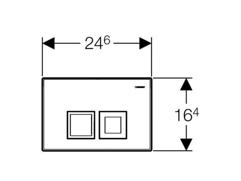 GEBERIT NYOMÓLAP DELTA 50 FÉNYES KRÓM BASIC. !!