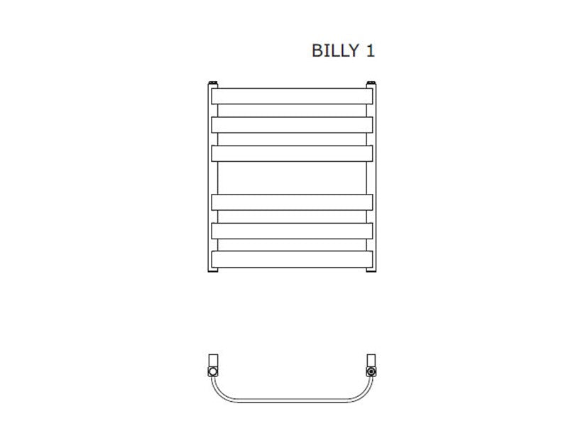 RADECO BILLY 1 CSŐRADIÁTOR 595X530 298W RAL 9016 #