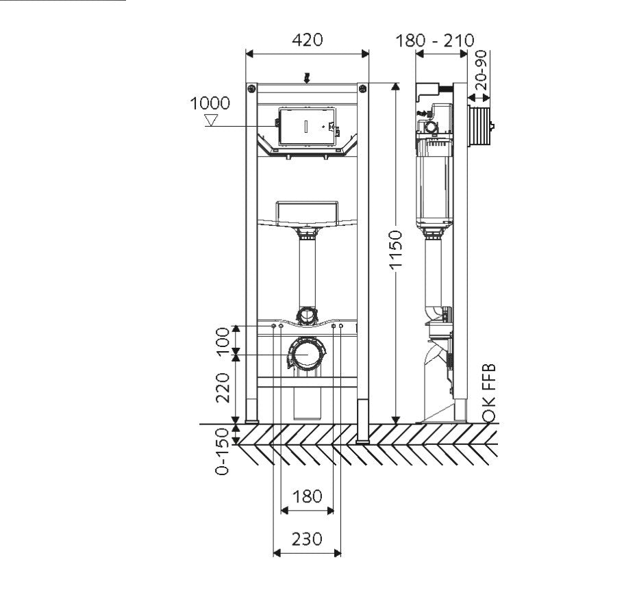SCHELL MONTUS C AKADÁLYMENTES WC SZERELŐMODUL, FALBA ÉPÍTHETŐ WC TARTÁLY