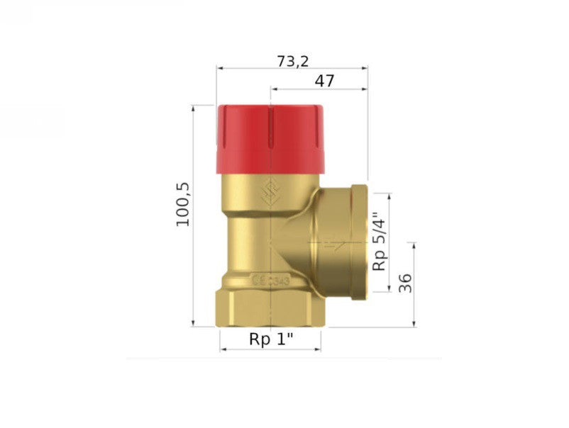 FLAMCO PRESCOR 1"X5/4" BIZTONSÁGI SZELEP 3 BAR