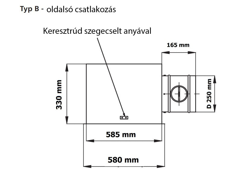 ALNOR ANEMOSZTÁT DOBOZ 598-48-B-D-250