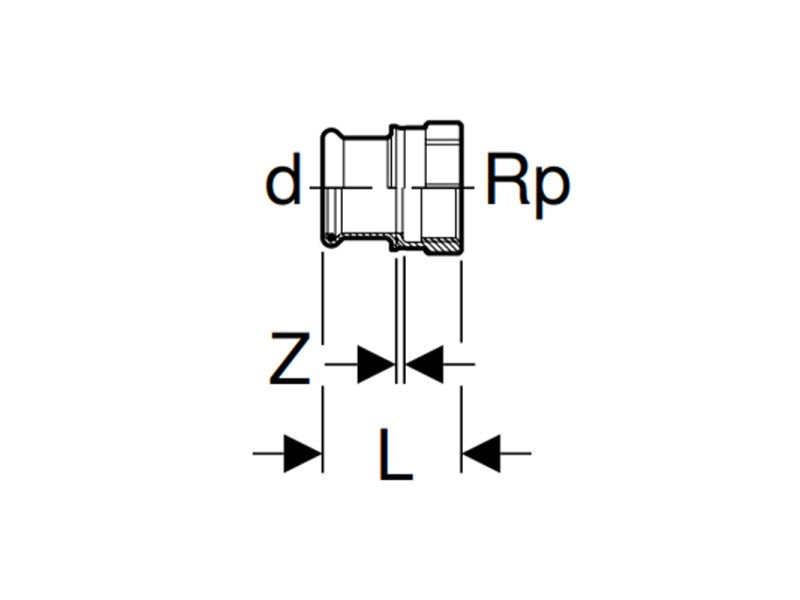 GEBERIT MAPRESS 22X3/4" BM ÁTMENETI IDOM
