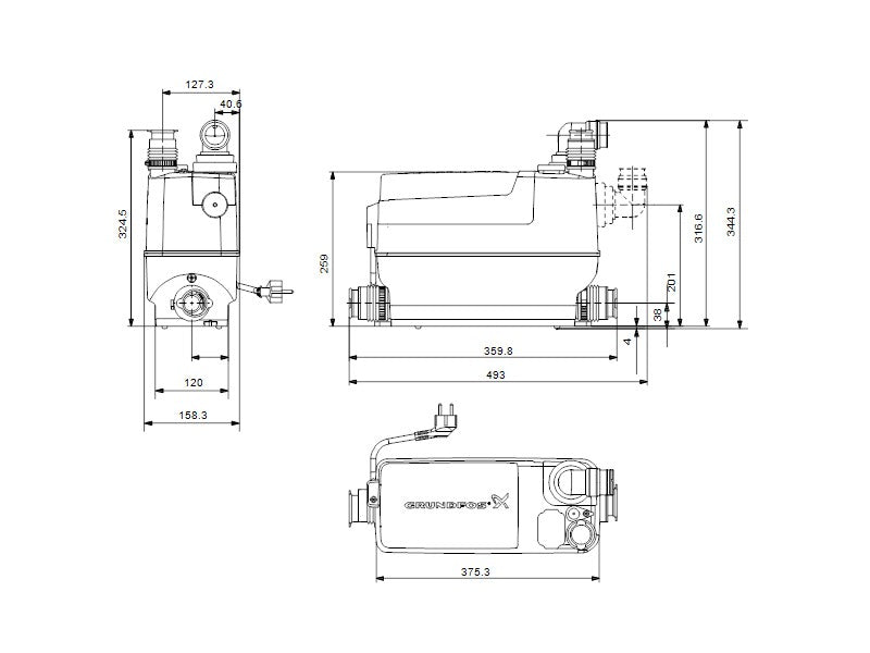 GRUNDFOS SOLOLIFT2 C-3 SZENNYVÍZ ÁTEMELŐ SZIVATTYÚ