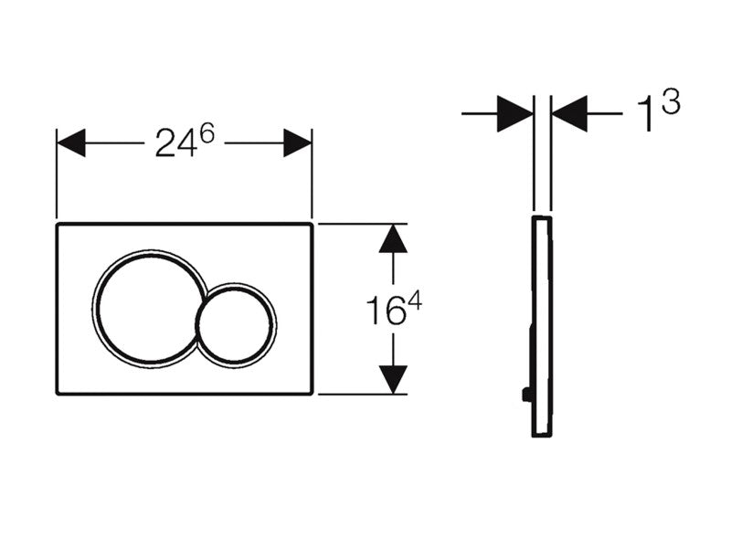 GEBERIT NYOMÓLAP SIGMA 01 FEHÉR