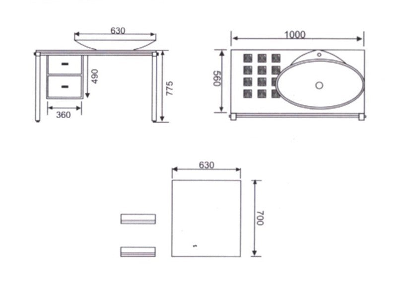 BERGIUS ÜVEGMOSDÓ KOMPLETT SZETT