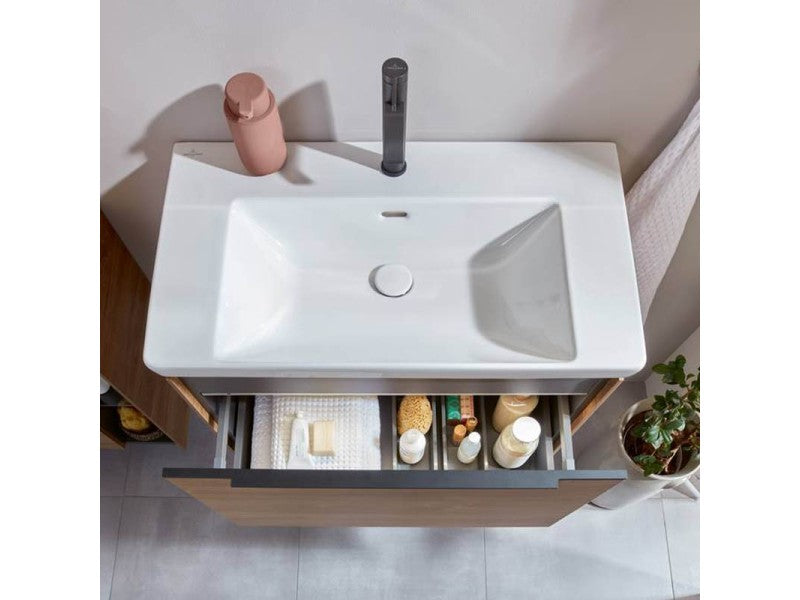 VILLEROY & BOCH SUBWAY 3.0 BEÉPÍTHETŐ MOSDÓ, SZÖGLETES, 80X47, TÚLFOLYÓVAL