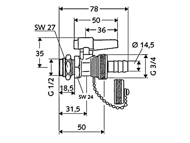 SCHELL 1/2" KAZÁNTÖLTŐ