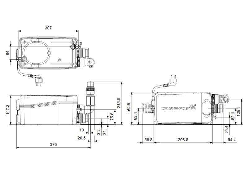 GRUNDFOS SOLOLIFT2 D-2 SZENNYVÍZ ÁTEMELŐ SZIVATTYÚ