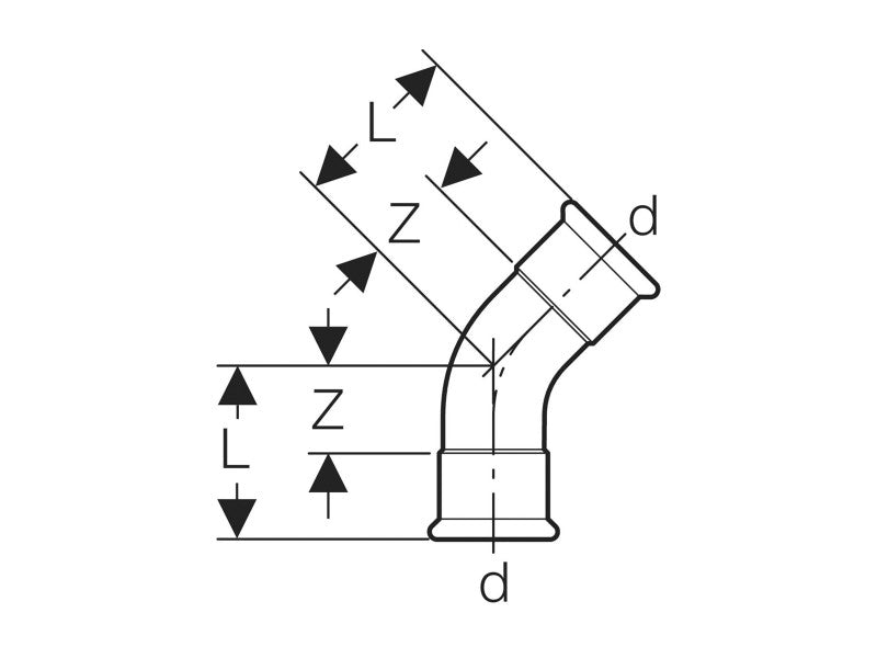 GEBERIT MAPRESS 18/45° BB ÍV