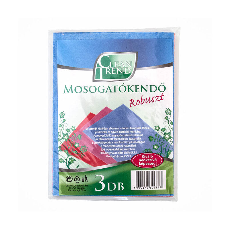 Mosogatókendő robuszt 3db Clean Trend