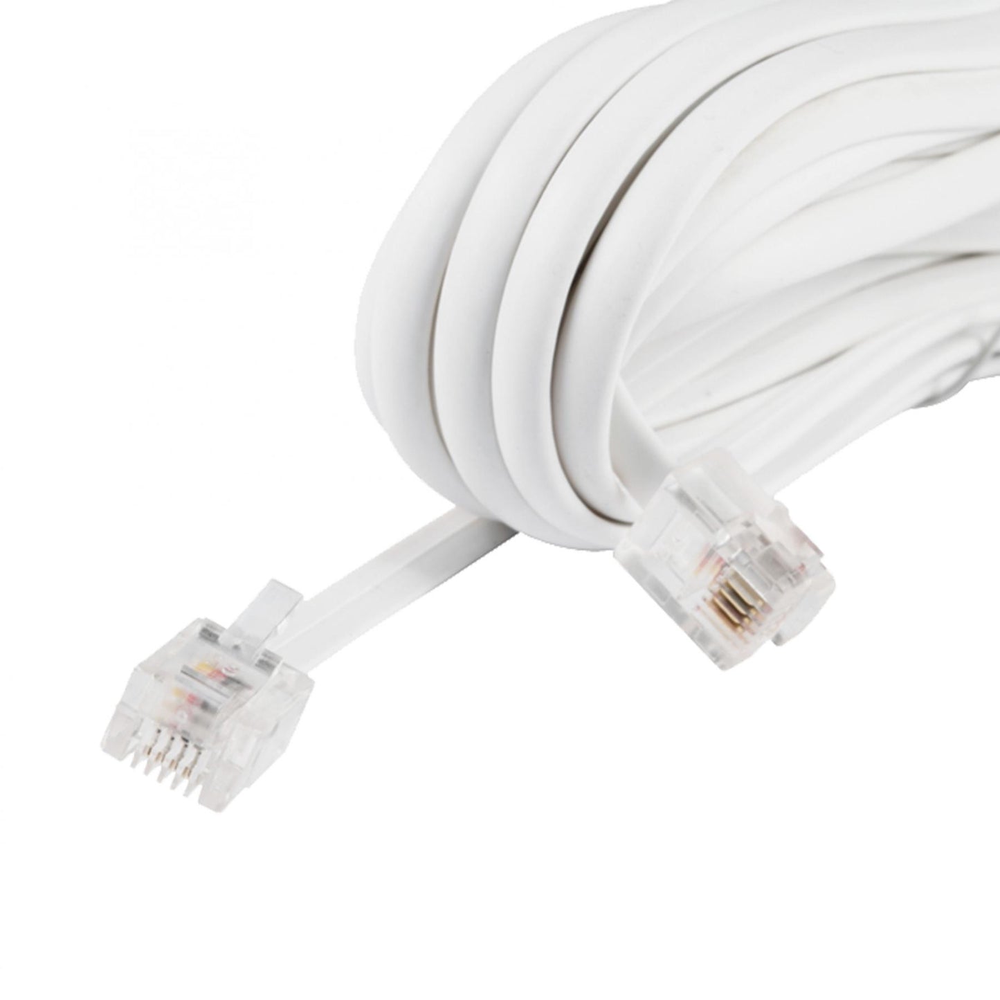 Home T 5-5/WH telefoncsatlakozó kábel, 6P/4C (RJ 11), dugó - dugó, fehér, 5m
