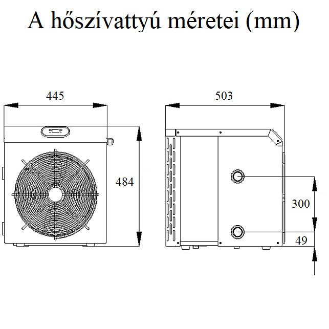 Medence hőszivattyú, Fairland Mini HP SHP05, kompakt, energiatakarékos, R32 hűtőközeg, titán hőcserélő, plug and play, max. 40°C, 5,8 kW