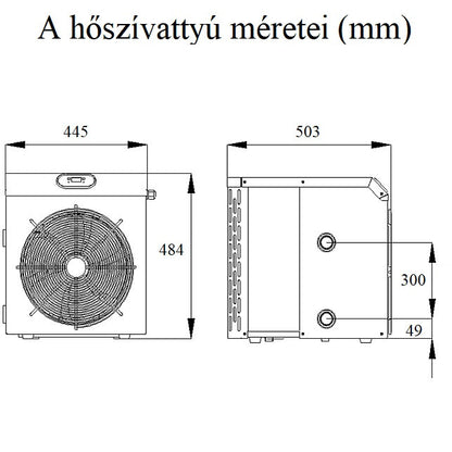 Medence hőszivattyú, Fairland Mini HP SHP05, kompakt, energiatakarékos, R32 hűtőközeg, titán hőcserélő, plug and play, max. 40°C, 5,8 kW