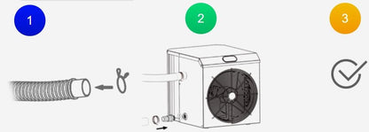 Medence hőszivattyú, Fairland Mini HP SHP05, kompakt, energiatakarékos, R32 hűtőközeg, titán hőcserélő, plug and play, max. 40°C, 5,8 kW