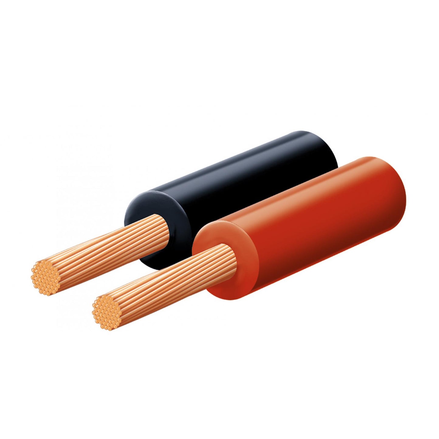 SAL KLS 0,5 hangszóróvezeték, piros-fekete, 2 x 0,5 mm2, 0,15 mm elemi szál, 100 m/ tekercs