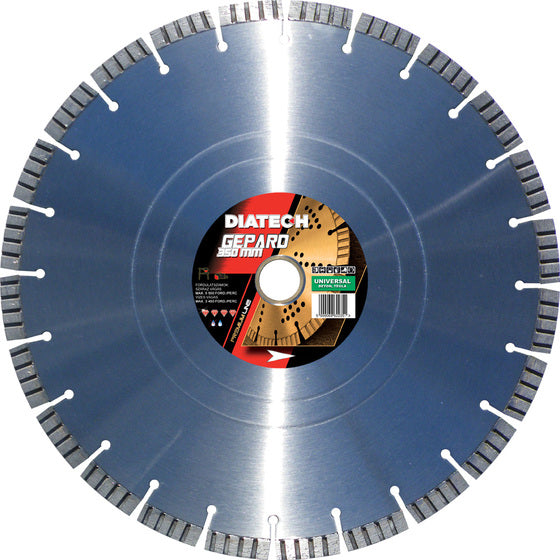 Gepard 350x12x30/25,4 mm turbó gyémánt vágótárcsa, univerzális