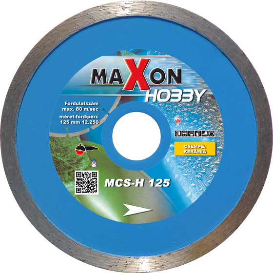 Maxon csempe HOBBY 125x22,2x7 mm gyémánt vágótárcsa, barkács