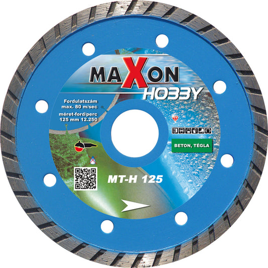 Maxon turbó HOBBY 125x22,2x7 mm gyémánt vágótárcsa, univerzális barkács