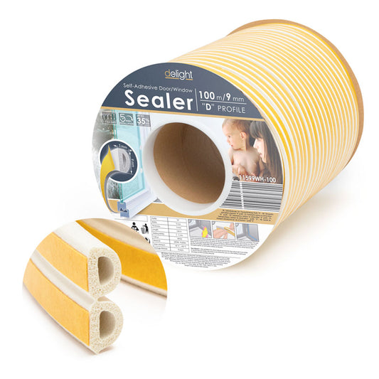 Ablakszigetelő 100m D profil fehér