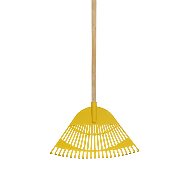 Lombseprű műanyag citromsárga 55cm+nyél magyar