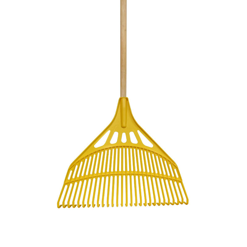 Lombseprű műanyag citromsárga 66cm+nyél magyar