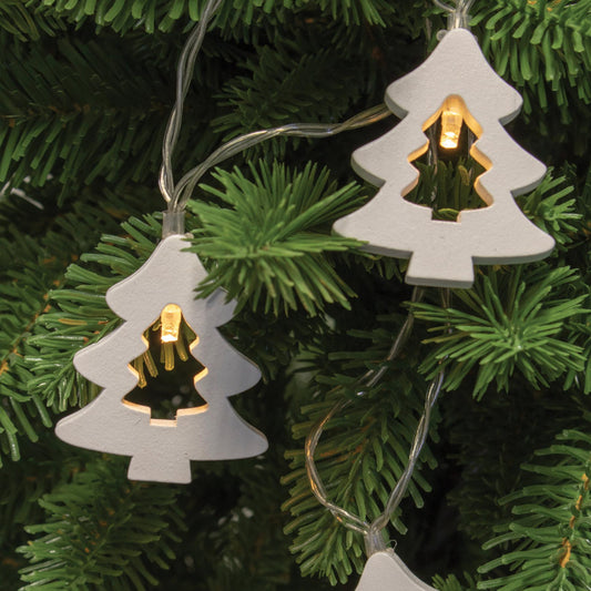 LED-es izzósor, fa fenyő, 3,8m, 3V