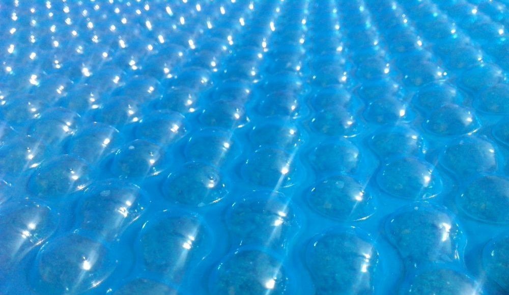 Medence szolártakaró, Blue 250, 4,6 x 8,3 m, kék, UV stabilizált, 250 mikron, ovális, polietilén