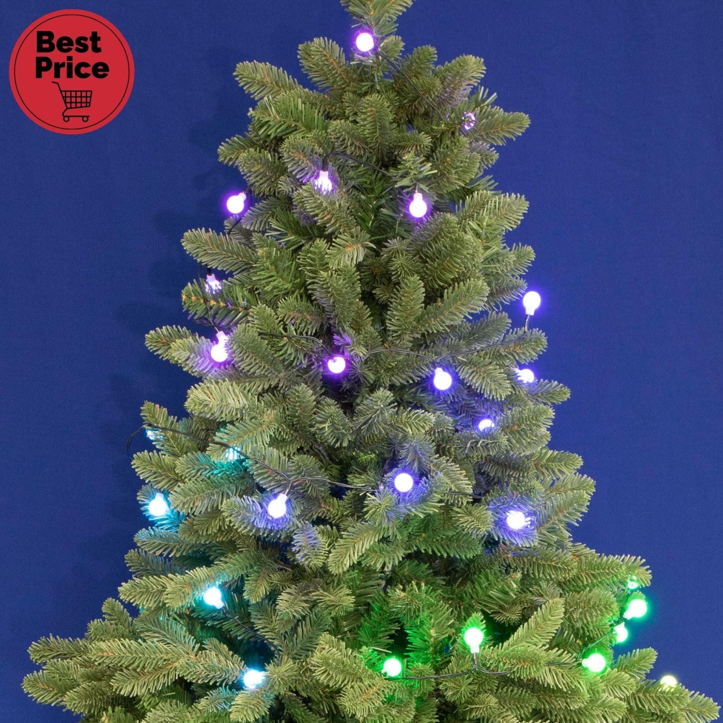 iSparkle LEDS120DV LED-es fényfüzér, 11,9 m / 120 db RGB LED, gömb, applikációval vezérelhető, smart, kül- és beltéri kivitel