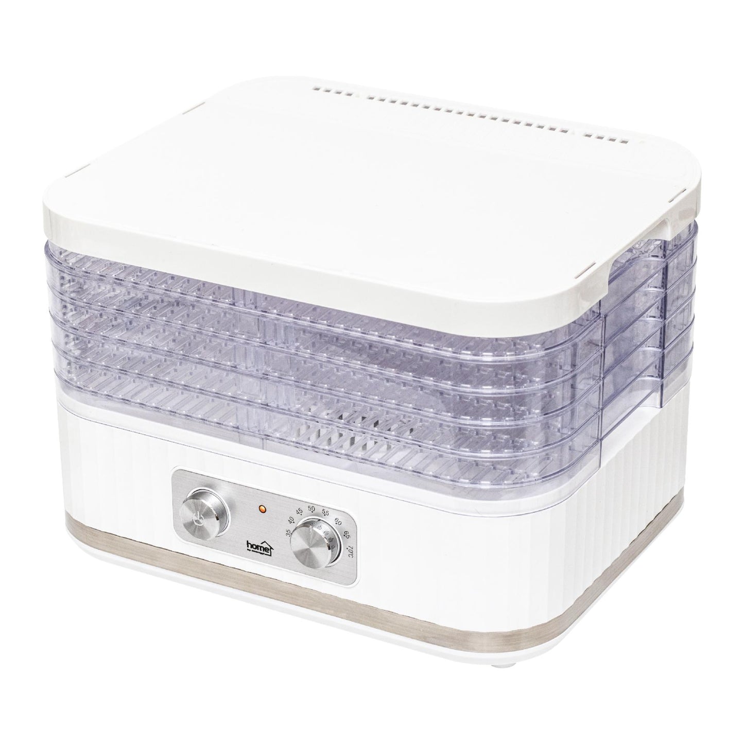 Home HG ASZ 5 aszaló, 35-70°C között állítható hőmérséklet, 5 tálca, töltőtömeg 3,5 kg, 400 W, fehér