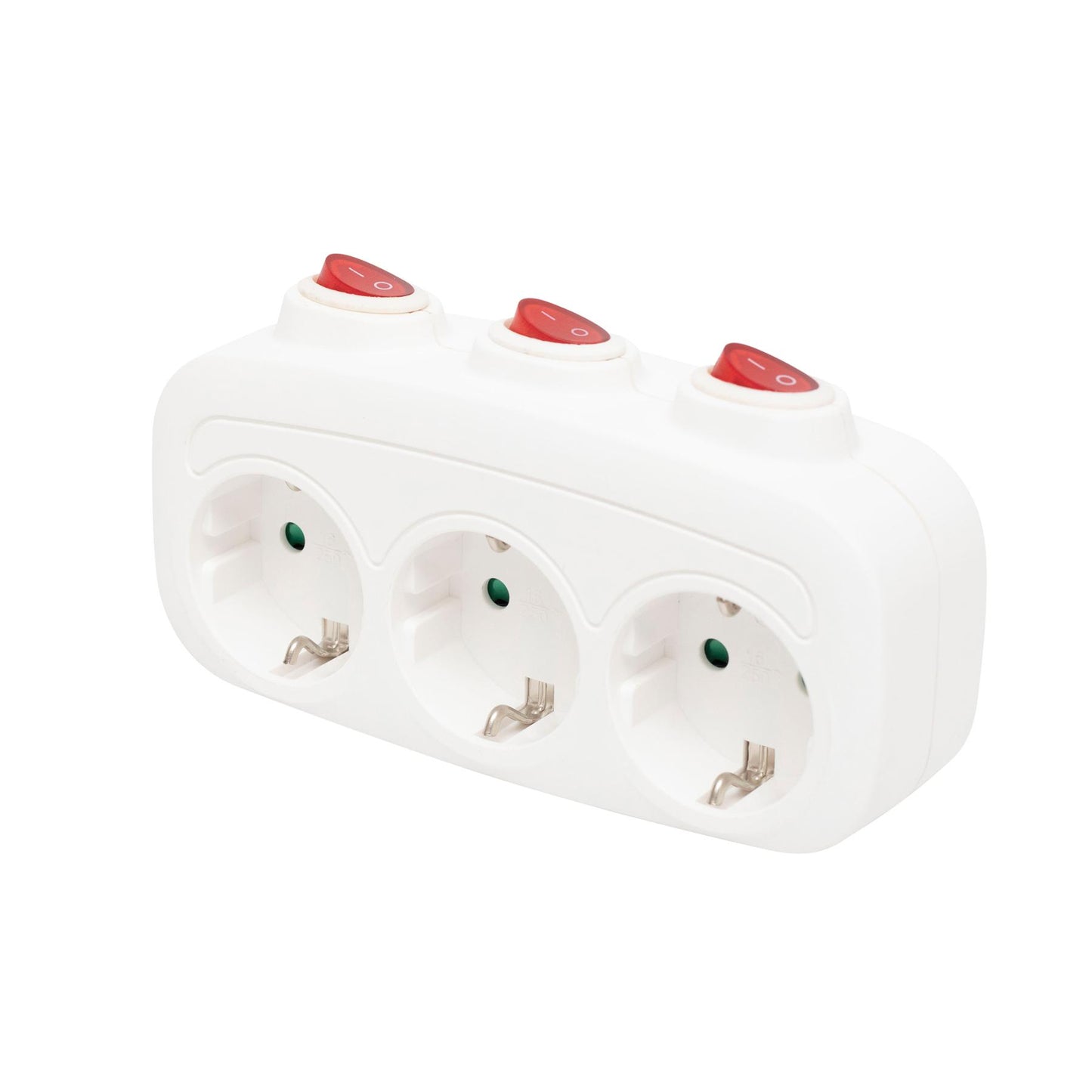 Home TPF 3K földelt hálózati "T" elosztó, 3 db földelt aljzat, 3 kapcsoló