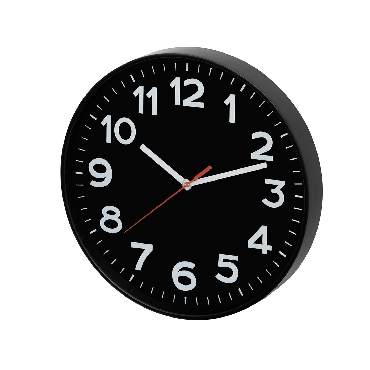 Home AWC300BK fali óra, üveg előlap, kontrasztos, jól leolvasható számlap, 1xAA elem tápellátás, átmérő 300mm