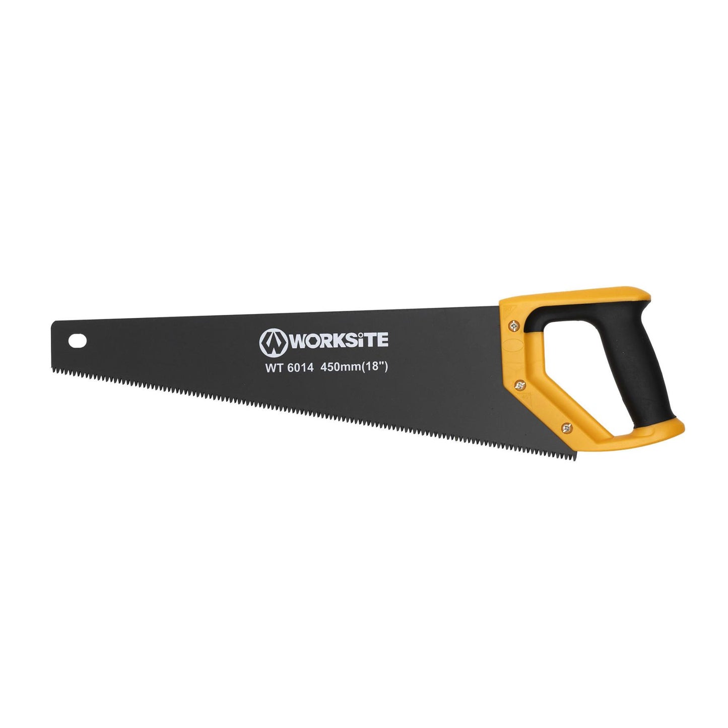 WORKSITE WT6014 rókafarkú kézi fafűrész, 450mm hosszú vágóél, kényelmes gumi markolat