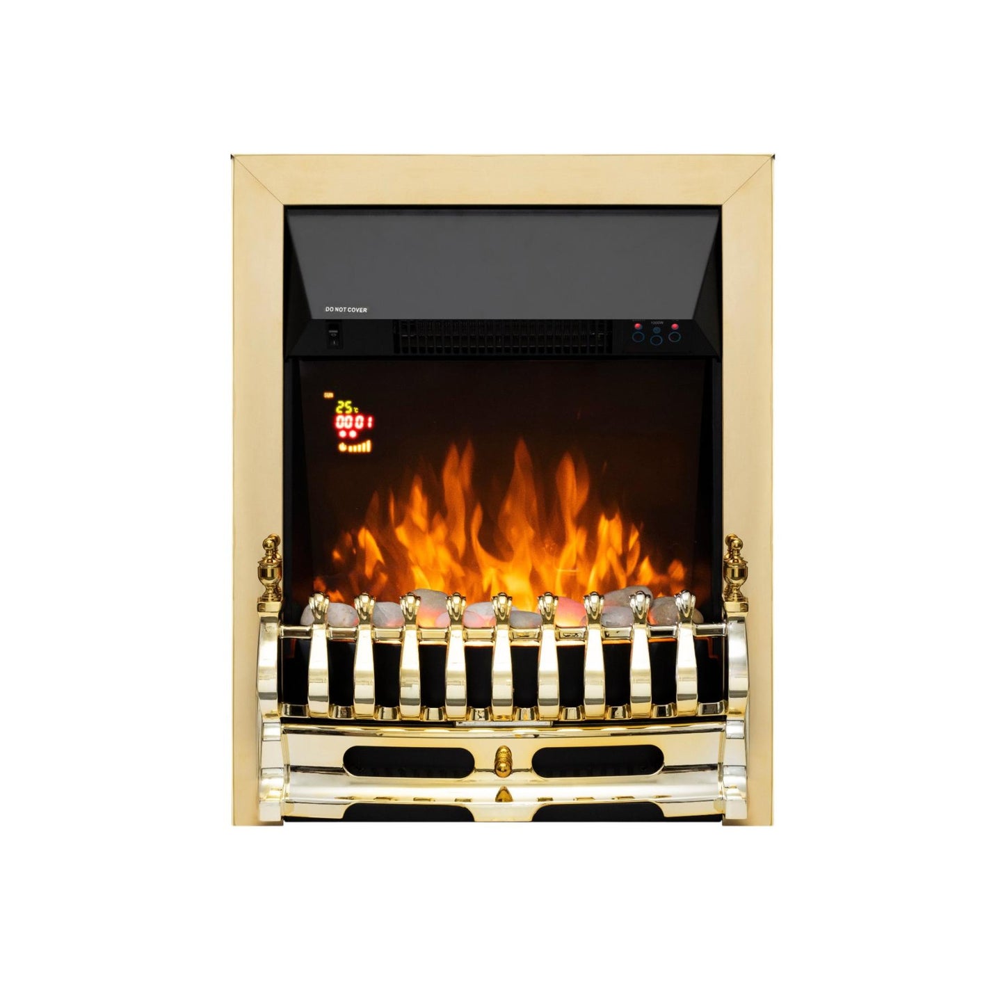 HOME FKKI25G beépíthető elektromos látványkandalló, max. 2000 W, LED fényeffekt, 2 fokozat, távirányító, heti időzítés, arany díszítés