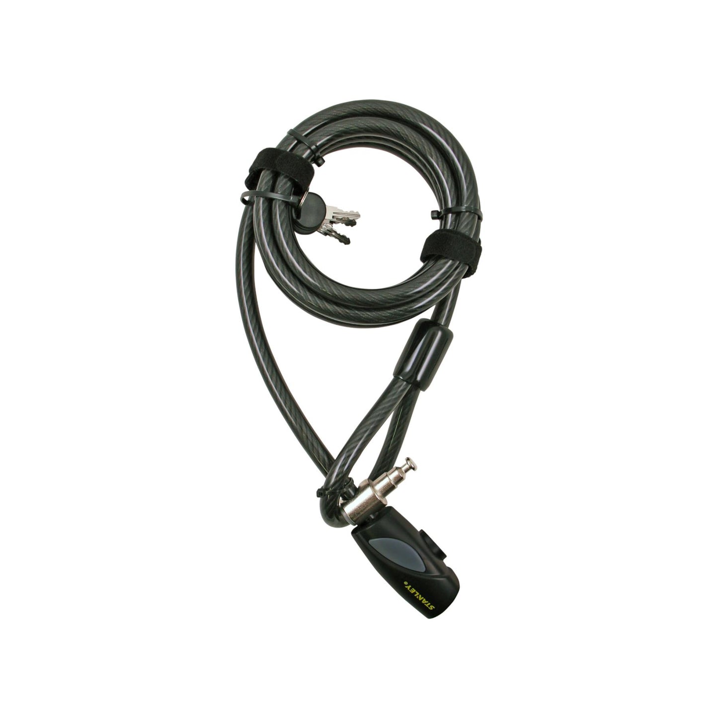 STANLEY S741-163 családi kulcskábeles kerékpár zár, 3 kulcsos, 2400 mm hosszúság