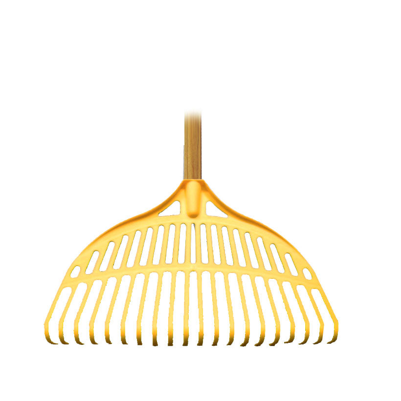 Lombseprű műanyag citromsárga 20 fogú+nyél magyar