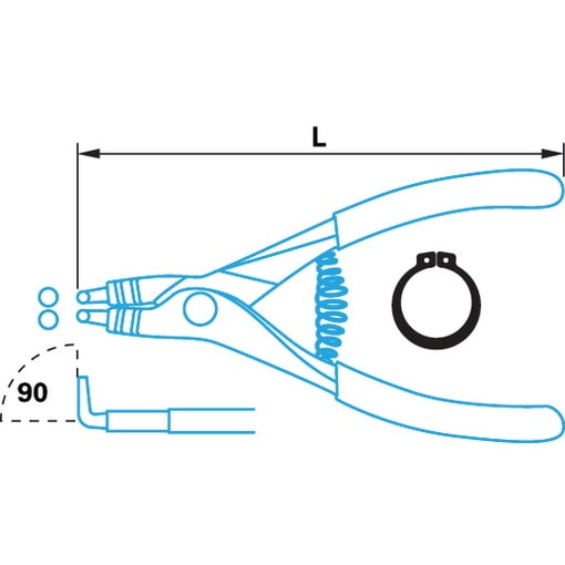Berner 90°-ban hajlított fogók