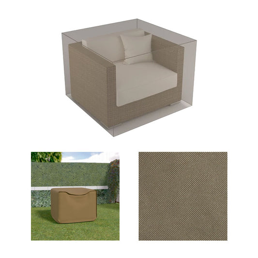 Bútortakaró kültéri 95x95x70cm fotelekhez bronz Covertop