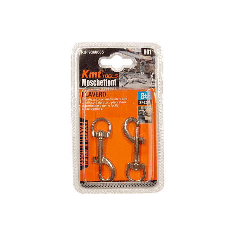Karabiner rugós 2db-os kulcskarikával KMT (12db/karton)