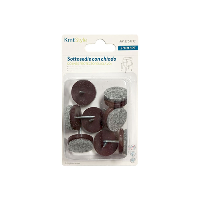 Padlóvédő bútorfilc szegelhető 27mm 8db-os kör KMT (12db/karton)