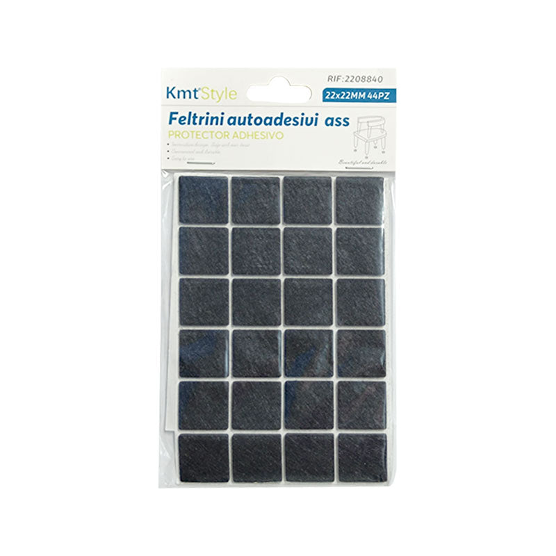 Padlóvédő bútorfilc öntapadós 22x22mm 44db-os négyzet KMT (12db/karton)