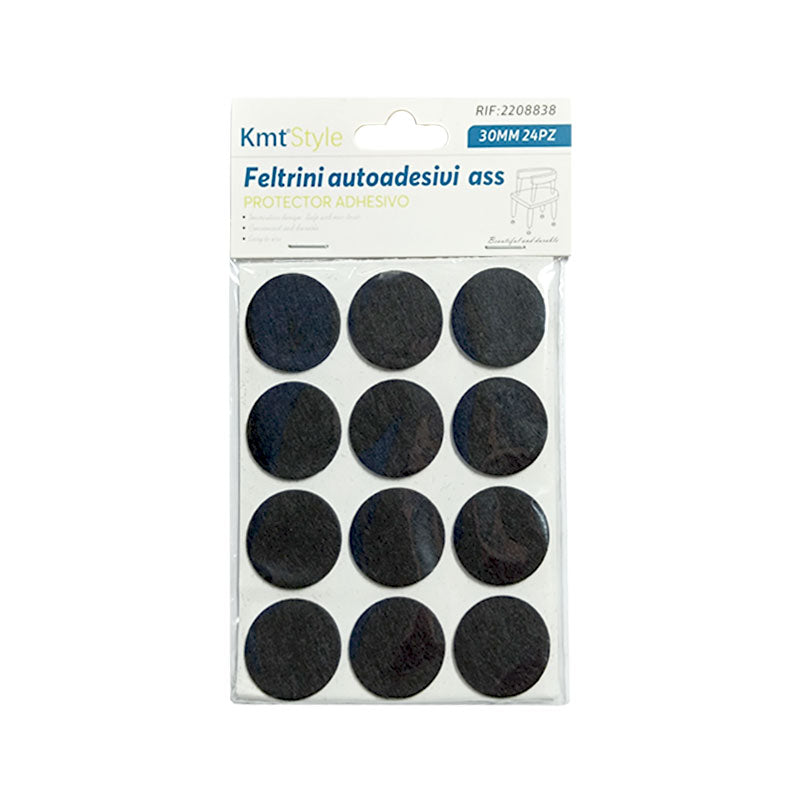Padlóvédő bútorfilc öntapadós 30mm 12db-os kör KMT (12db/karton)