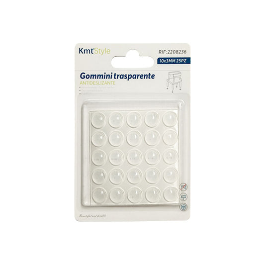 Padlóvédő szilikon öntapadós 10x3mm 25db-os kör KMT (12db/karton)