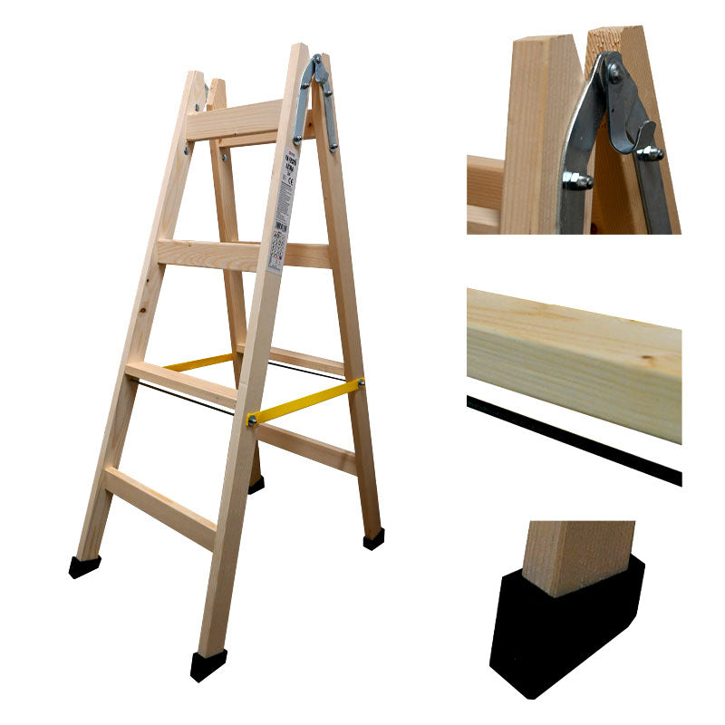 Létra fa 4 fokos festő profi Wtools